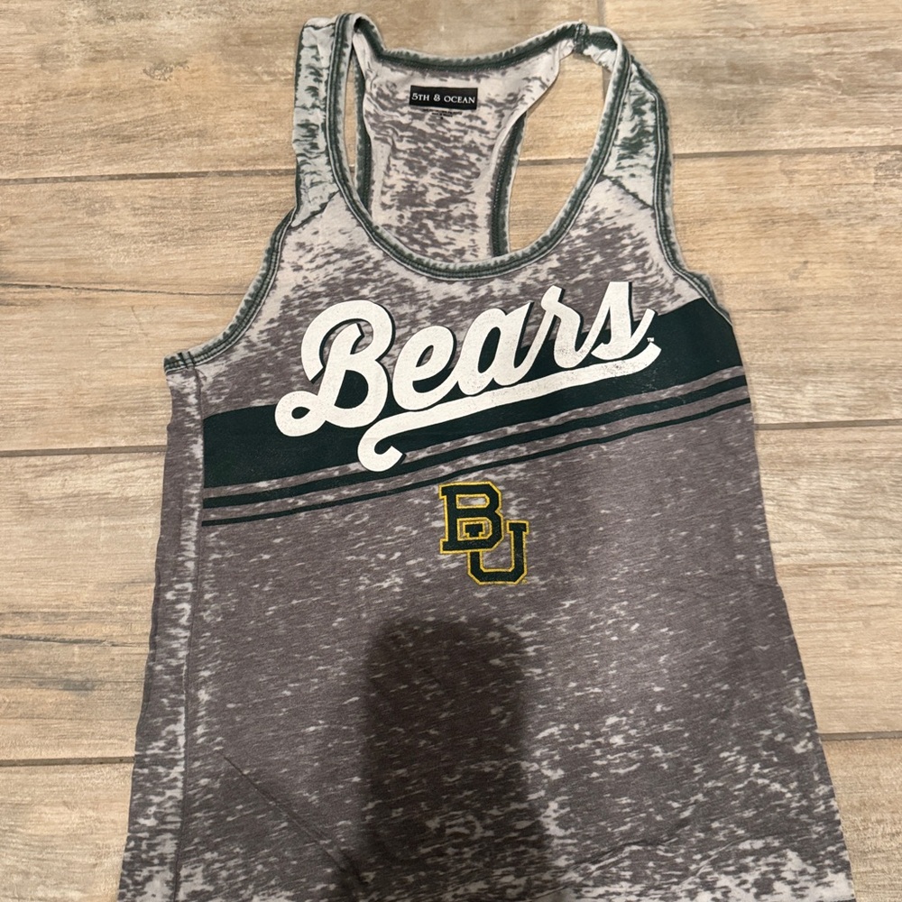 5th & Ocean Black and Gray Tank Top